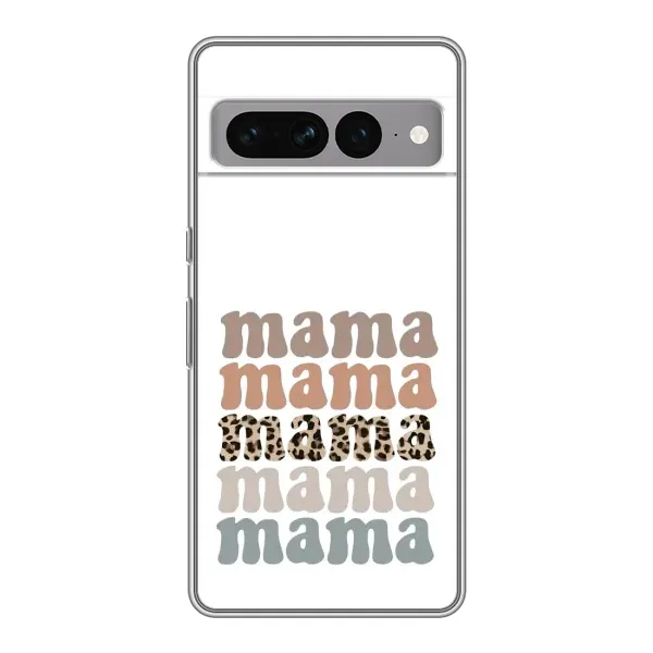 Чехол с принтом «Текстовый коллаж мама» для Google Pixel 7 Pro