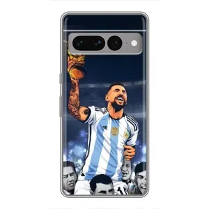 Чохли для Google Pixel 7 Pro (Leo чемпіон) (AlphaPrint) (Мессі з кубком)