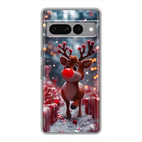 Чехол с принтом «Олень среди подарков» для Google Pixel 7 Pro Чехол с принтом «Олень среди подарков» для Google Pixel 7 Pro