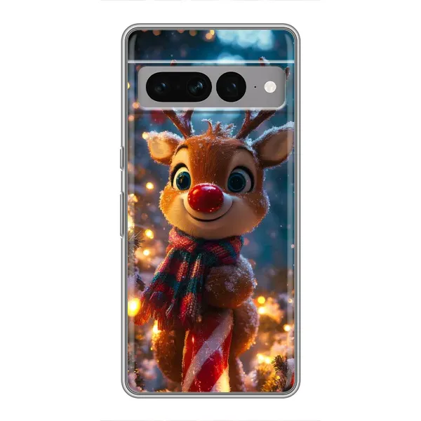 Чехол с принтом «Олень с шарфом» для Google Pixel 7 Pro Чехол с принтом «Олень с шарфом» для Google Pixel 7 Pro
