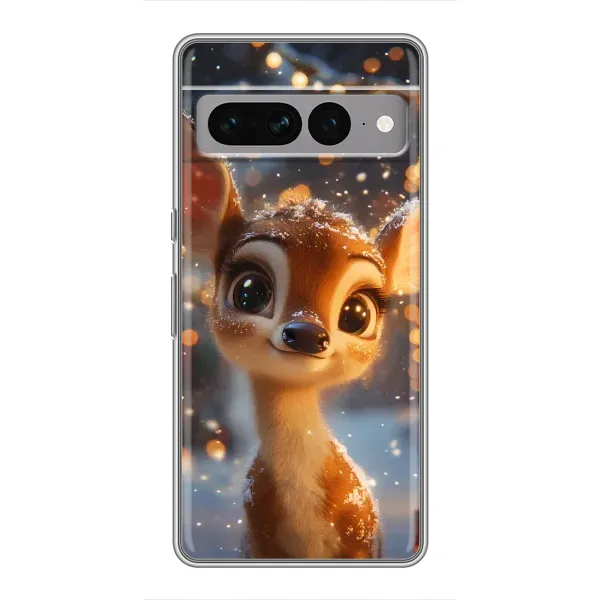 Чехол с принтом «Олененок среди гирлянд» для Google Pixel 7 Pro Чехол с принтом «Олененок среди гирлянд» для Google Pixel 7 Pro