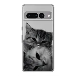 Чохол з принтом «Пара котів» для Google Pixel 7 Pro