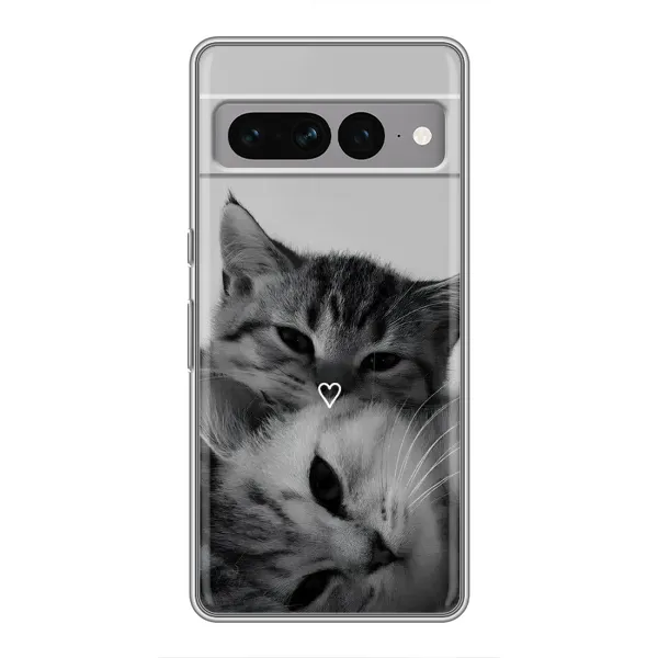 Чохол з принтом «Пара котів» для Google Pixel 7 Pro