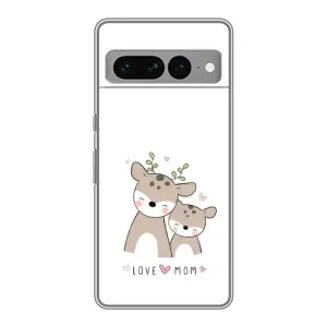 Чехол с принтом «Оленята мама и малыш» для Google Pixel 7 Pro