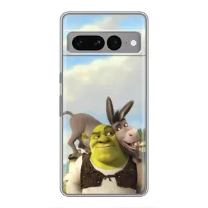 Чохол з мультфільмом Шрек на Google Pixel 7 Pro (Шрек та Осел)