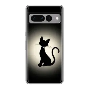 Чехол с принтом «Силуэт котика» для Google Pixel 7 Pro