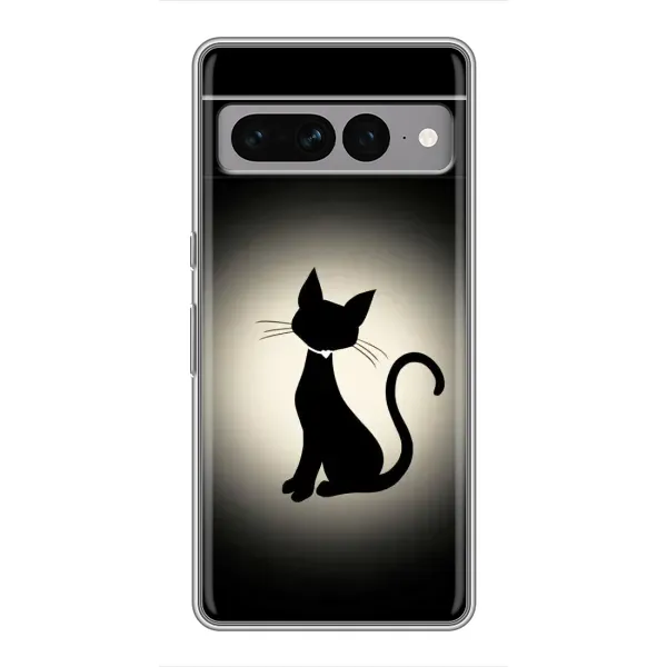 Чехол с принтом «Силуэт котика» для Google Pixel 7 Pro Чехол с принтом «Силуэт котика» для Google Pixel 7 Pro