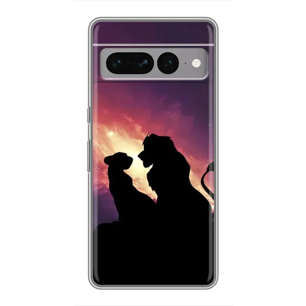 Чохол з принтом «Силует Сімба і Налу» для Google Pixel 7 Pro