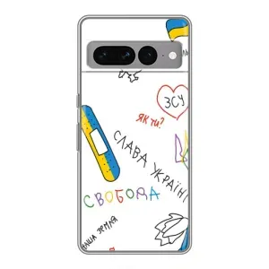 Чохли (Доброго вечора, ми за України) для Гугл Піксел 7 Про (AlphaPrint) (Стикер)