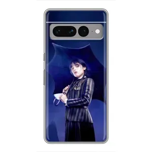 Чохли Венсдей на Google Pixel 7 Pro Уенсдей (AlphaPrint) (Венздей з парасолькою)