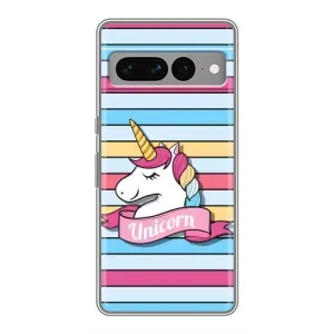 Чехол для Гугл Пиксель 7 Про - (Единорожки - Новинки) (AlphaPrint) (Unicorn)