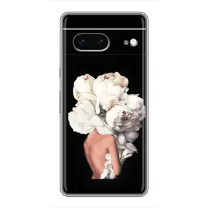 Чехлы (ART) Цветы на Google Pixel 7 (VPrint) (Білі квіти)