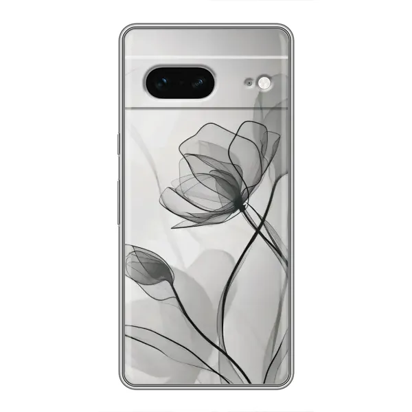 Чохол з принтом «Чорні квіти» для Google Pixel 7 Чохол з принтом «Чорні квіти» для Google Pixel 7