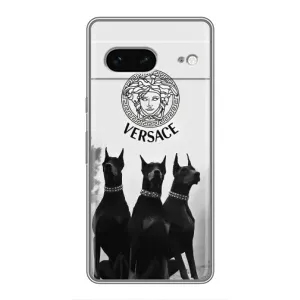 Чехол с принтом «Доберман Версаче» для Google Pixel 7