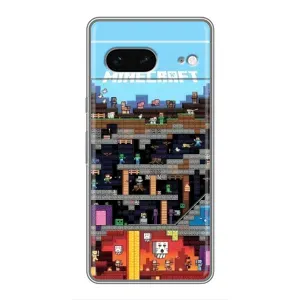 Чехол Майнкрафт на Google Pixel 7 (AlphaPrint) Minecraft (фон Minecraft)