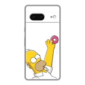 Чохол з принтом «Гомер з пончиком» для Google Pixel 7