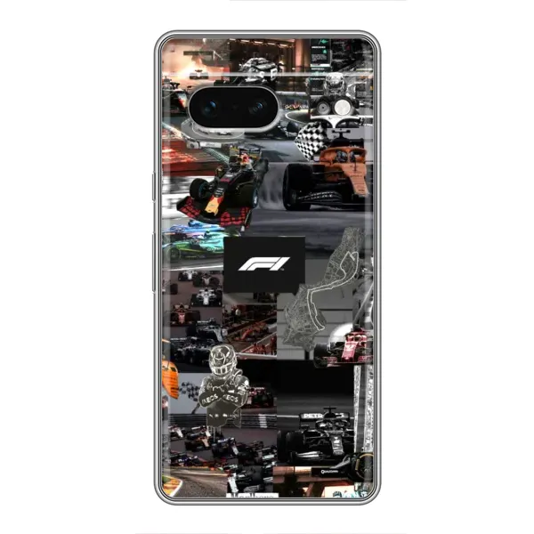 Чохол з принтом «Гоночний колаж Ф1» для Google Pixel 7 Чохол з принтом «Гоночний колаж Ф1» для Google Pixel 7