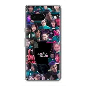 Чохол з принтом «Колаж Гра кальмара» для Google Pixel 7