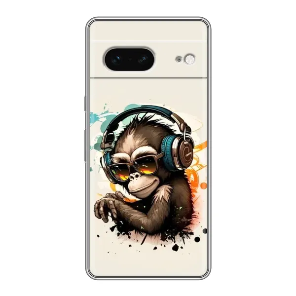Чехол с принтом «Макака в наушниках» для Google Pixel 7 Чехол с принтом «Макака в наушниках» для Google Pixel 7