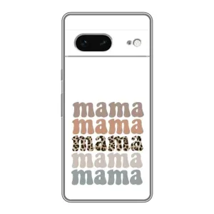 Чехол с принтом «Текстовый коллаж мама» для Google Pixel 7
