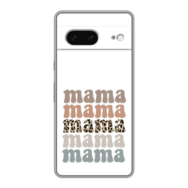 Чехол с принтом «Текстовый коллаж мама» для Google Pixel 7