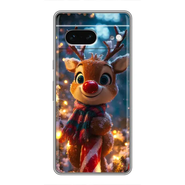 Чехол с принтом «Олень с шарфом» для Google Pixel 7 Чехол с принтом «Олень с шарфом» для Google Pixel 7