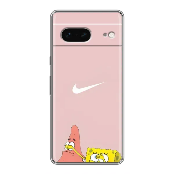 Чехол с принтом «Патрик и Губка» для Google Pixel 7