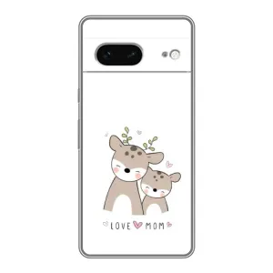 Чехол с принтом «Оленята мама и малыш» для Google Pixel 7