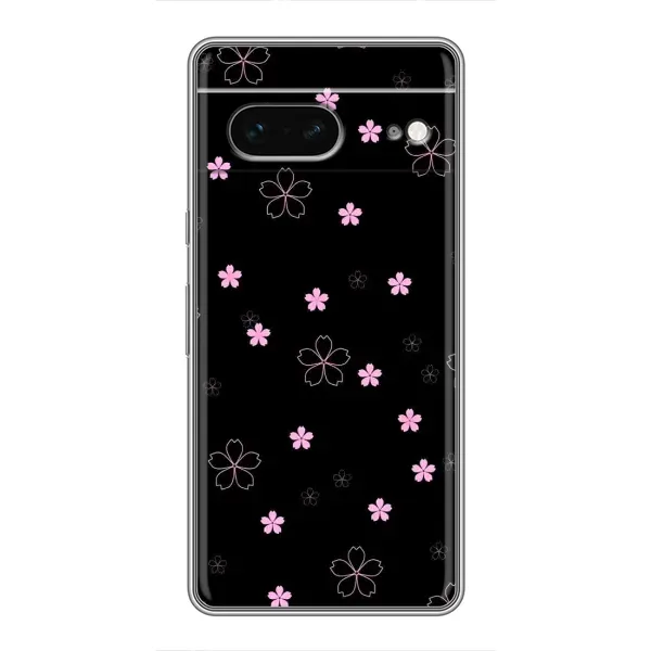 Чехол с принтом «Розовые цветы на черном» для Google Pixel 7 Чехол с принтом «Розовые цветы на черном» для Google Pixel 7