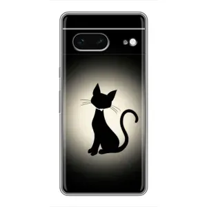 Чехол с принтом «Силуэт котика» для Google Pixel 7