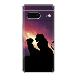 Чохол з принтом «Силует Сімба і Налу» для Google Pixel 7