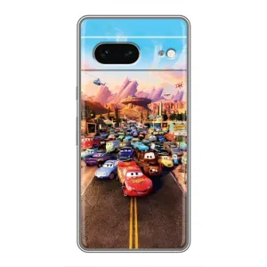 Чохол з принтом «Тачки на трасі» для Google Pixel 7