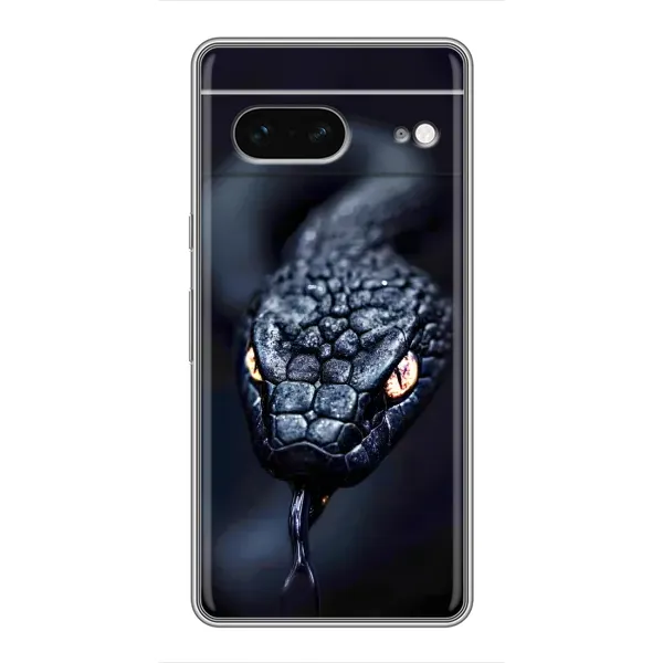 Чехол с принтом «Черная змея» для Google Pixel 7 Чехол с принтом «Черная змея» для Google Pixel 7