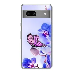 Чохли з квітами для Google Pixel 7A (VPrint) (Метелик на квітах)