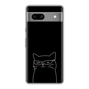Чохол з принтом «Байдужий кіт» для Google Pixel 7A
