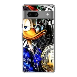 Чехол с принтом «Биткойн Скрудж» для Google Pixel 7A