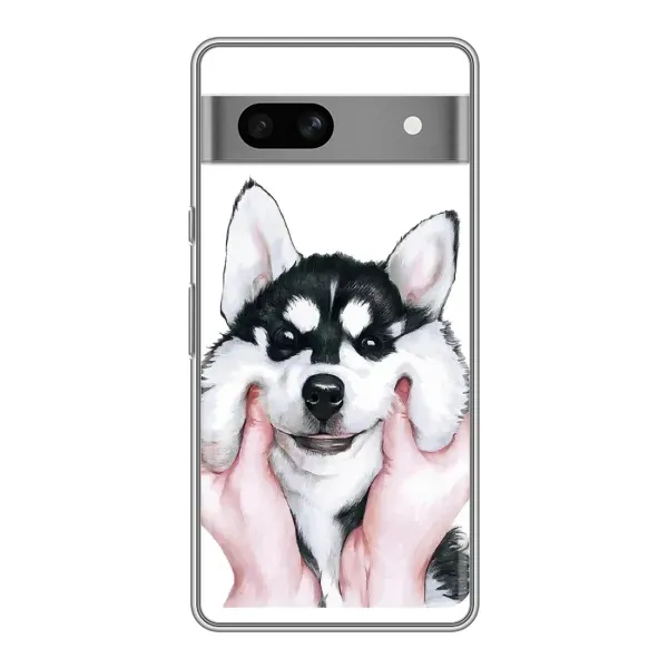 Чехол с принтом «Довольный Хаски» для Google Pixel 7A