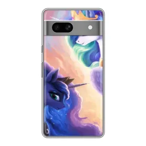 Чехол для Гугл Пиксель 7А - (Единорожки - Новинки) (AlphaPrint) (Единорожки)