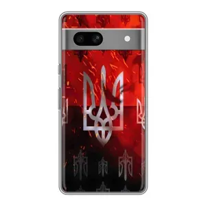 Украинские Чехлы для Google Pixel 7A с картинкой УПА (AlphaPrint) (ГЕРБ УПА)