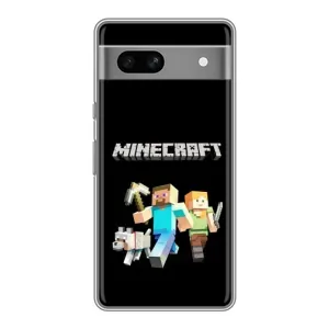 Чехол Майнкрафт на Google Pixel 7A (AlphaPrint) Minecraft (герои Minecraft)