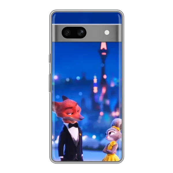 Чохол з принтом «Романтичний вечір Зоотрополіс» для Google Pixel 7A