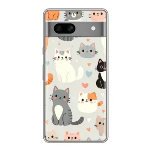 Чохол з принтом «Колаж котів» для Google Pixel 7A