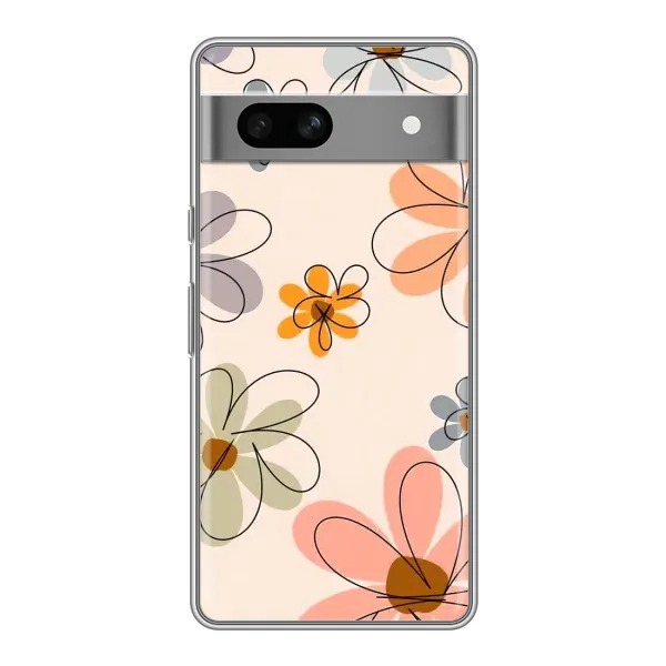 Чохол з принтом «Кольорові квіти» для Google Pixel 7A