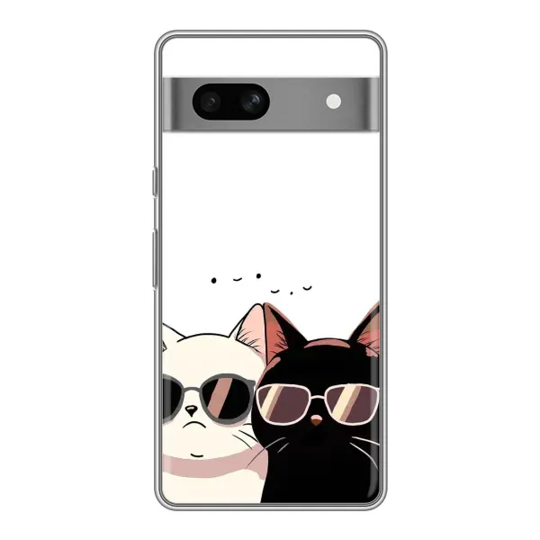Чохол з принтом «Коти в окулярах» для Google Pixel 7A