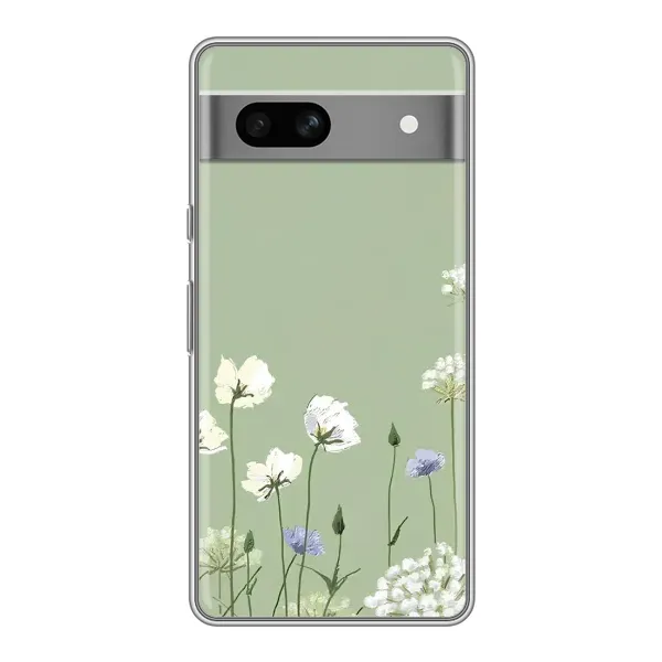 Чохол з принтом «Квіти на зеленому» для Google Pixel 7A