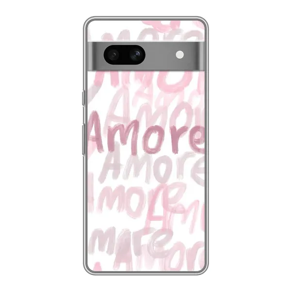Чехол с принтом «Аморе любовь» для Google Pixel 7A Чехол с принтом «Аморе любовь» для Google Pixel 7A