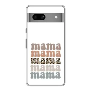Чохол з принтом «Текстовий колаж мама» для Google Pixel 7A