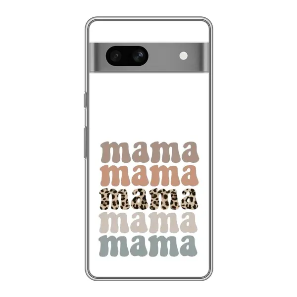 Чохол з принтом «Текстовий колаж мама» для Google Pixel 7A