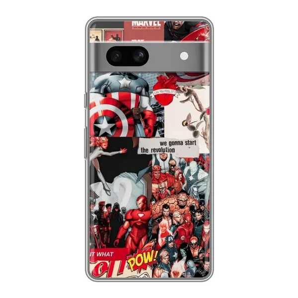 Чехол с принтом «Марвел Комикс» для Google Pixel 7A