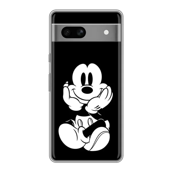 Чехол с принтом «Микки на черном» для Google Pixel 7A Чехол с принтом «Микки на черном» для Google Pixel 7A